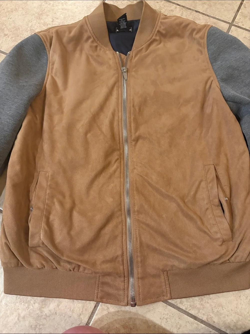 For the Republic faux suede bomber jacket size medium